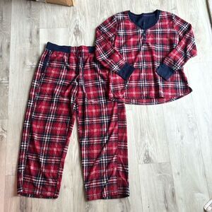 Nautica Plaid Pajama Set, Size Large Y2K